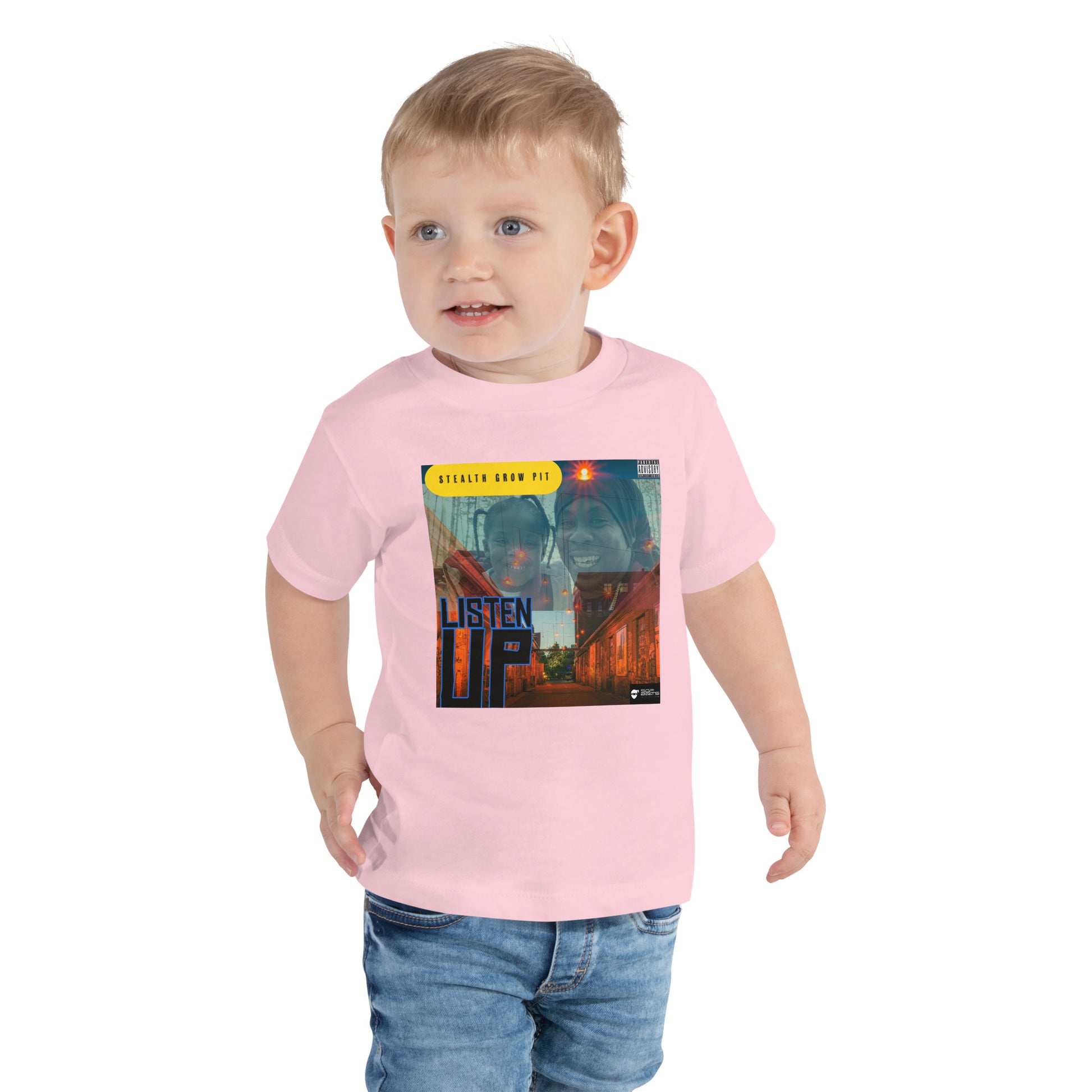 "Listen Up" Toddler Short Sleeve Fan Tee